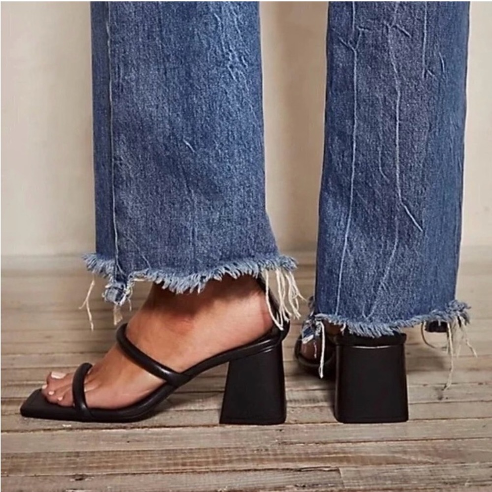 Free People Parker pillow square toe heels in black, BNIB size 6 - Picture 4 of 11